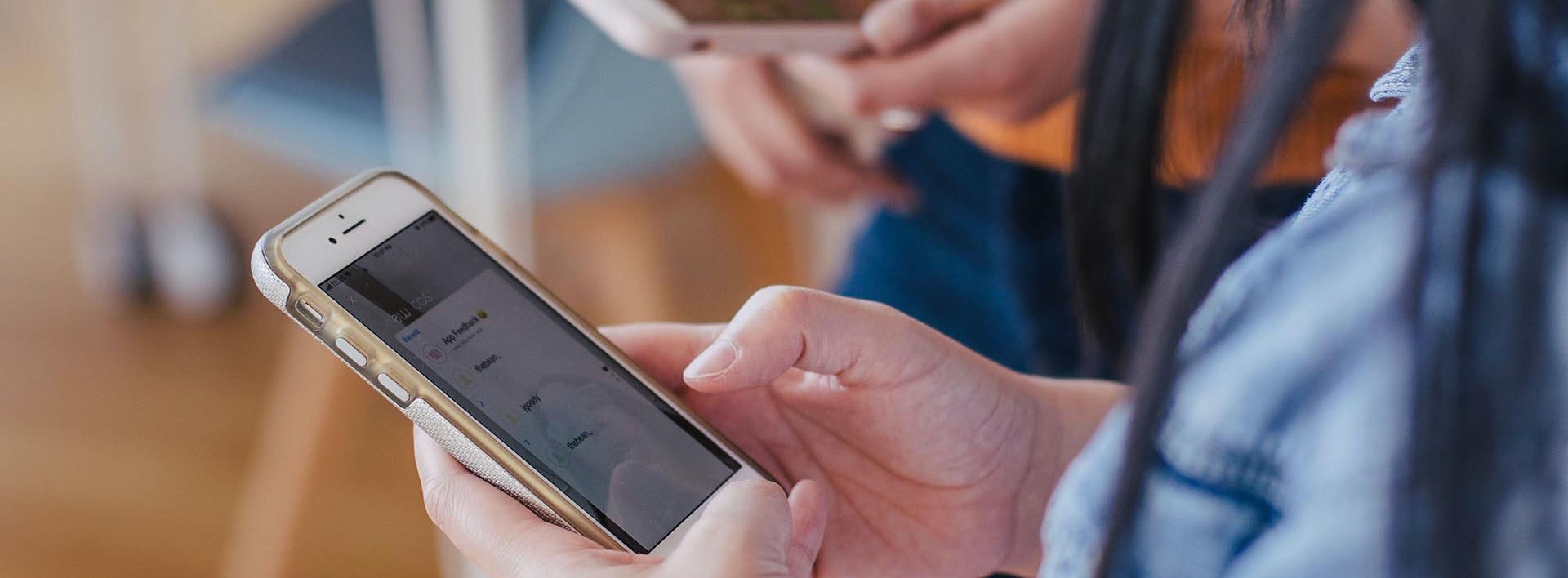 Members of an insight community completing activities on their smart phones