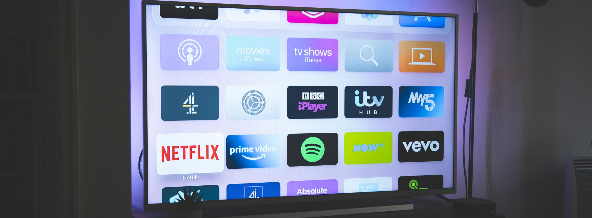 streaming apps on a tv