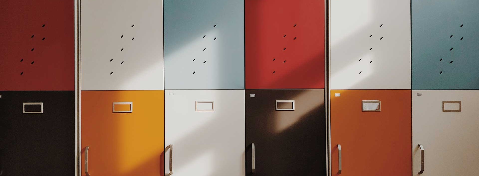 colourful storage boxes