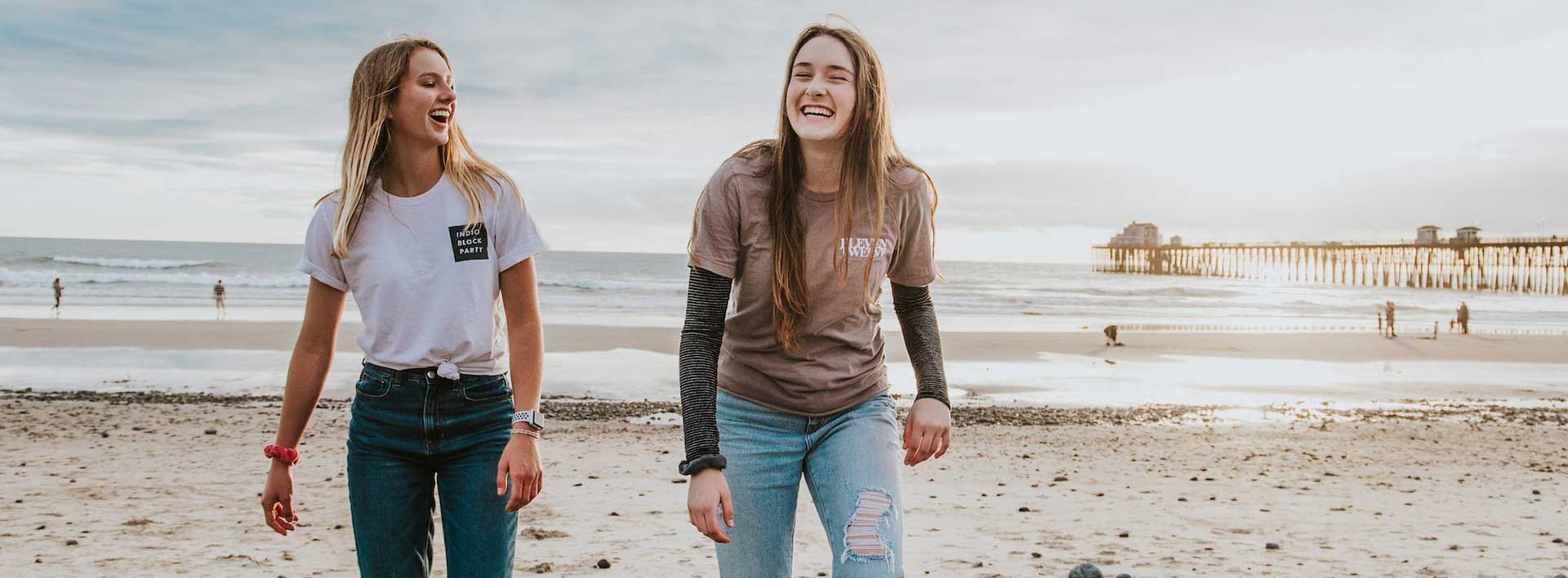 two women on a beach