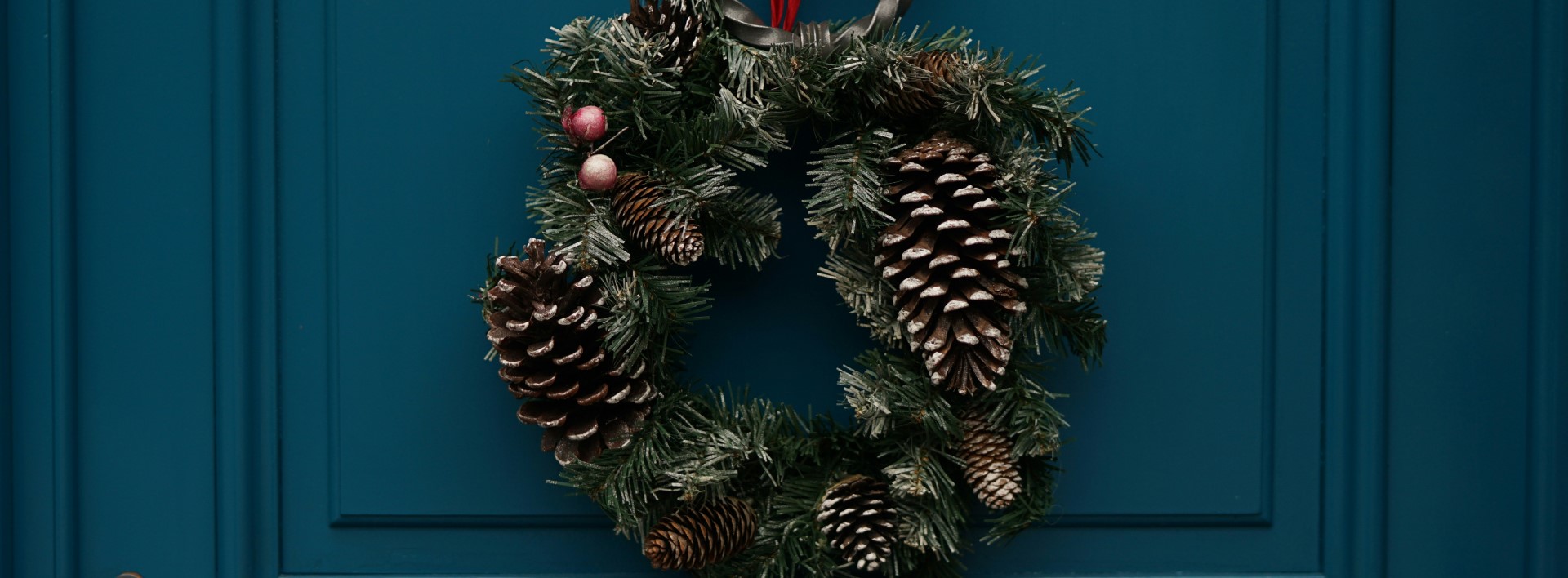 christmas wreath on a door