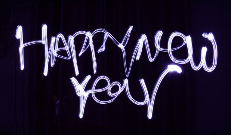 Happy new year sign
