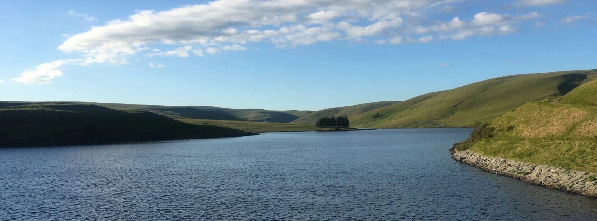 water reservoir on a sunny day