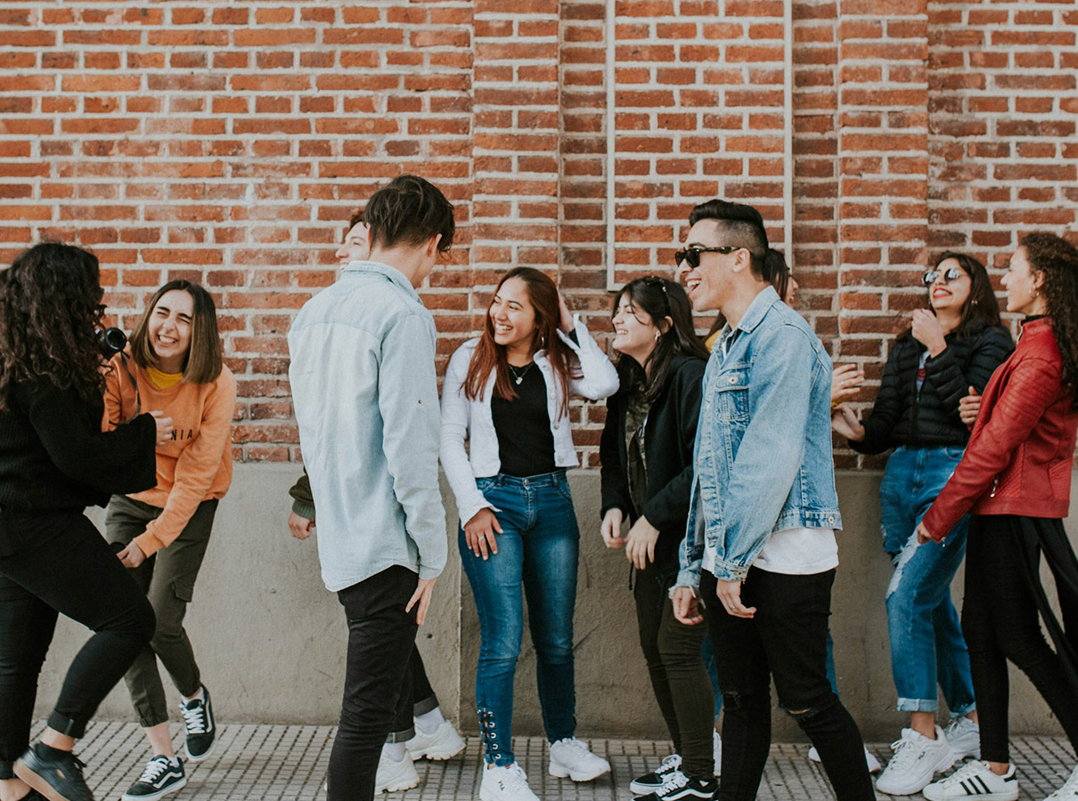 young people talking