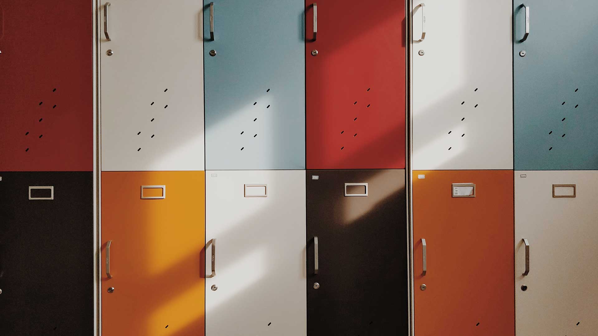 colourful storage boxes