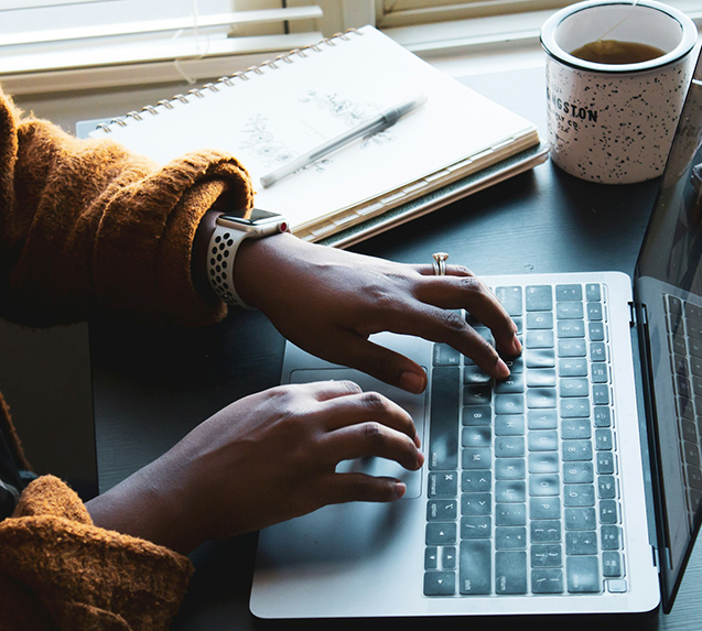 working from home - laptop