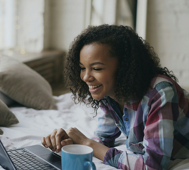Young woman on laptop