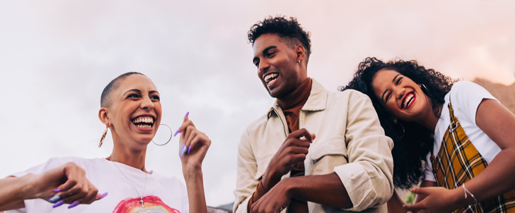 Group of people laughing