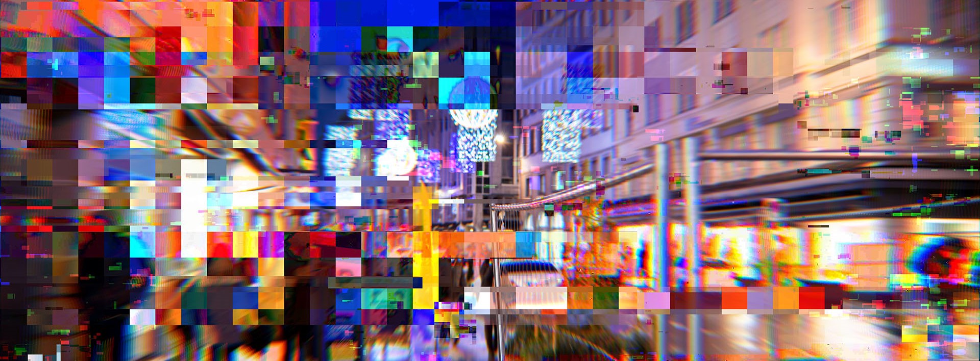pixelated city
